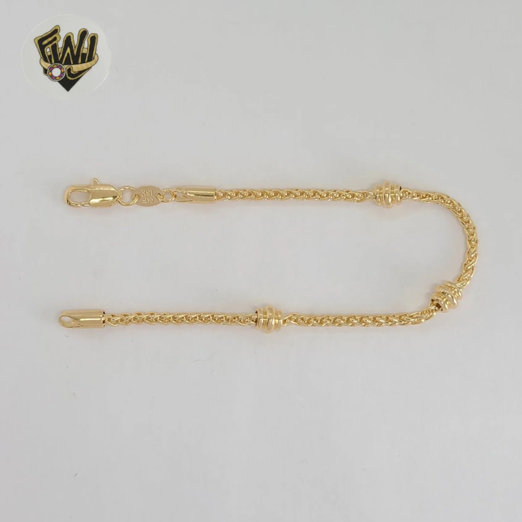 (1-0762) Gold Laminate - 2.5mm Wheat Link Bracelet - BGF