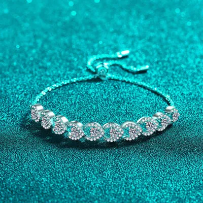 1 Ct Moissanite 925 Sterling Silver Bracelet