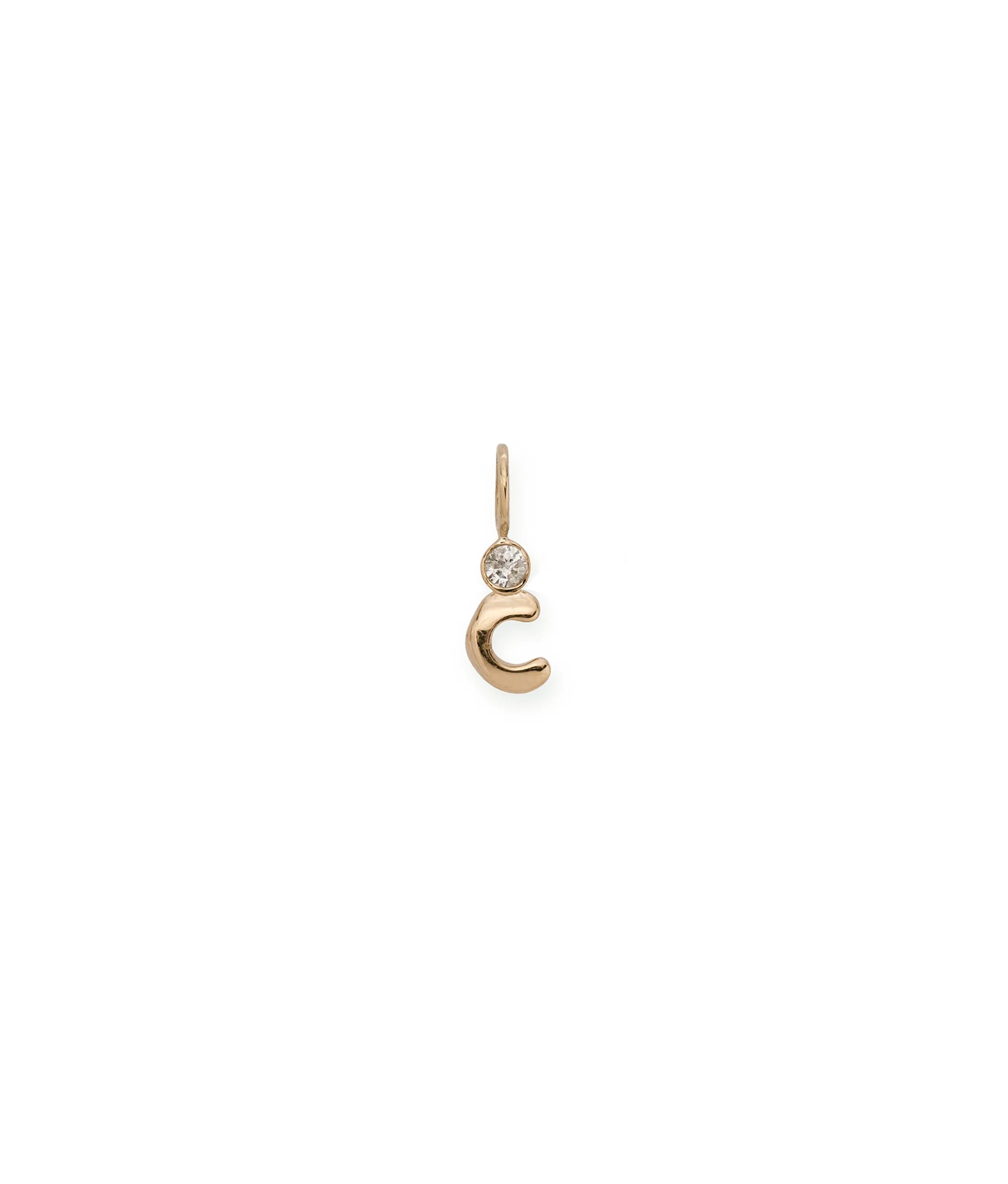 14k Gold Alphabet Soup C Charm