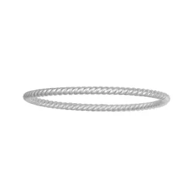 14K Gold Classic Rope Bangle Bracelet