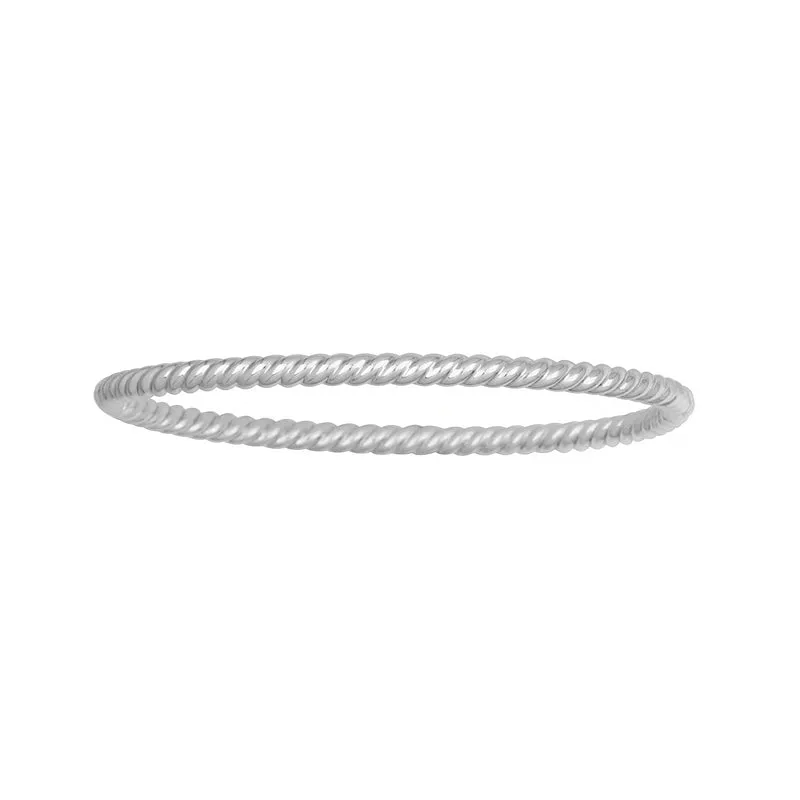 14K Gold Classic Rope Bangle Bracelet