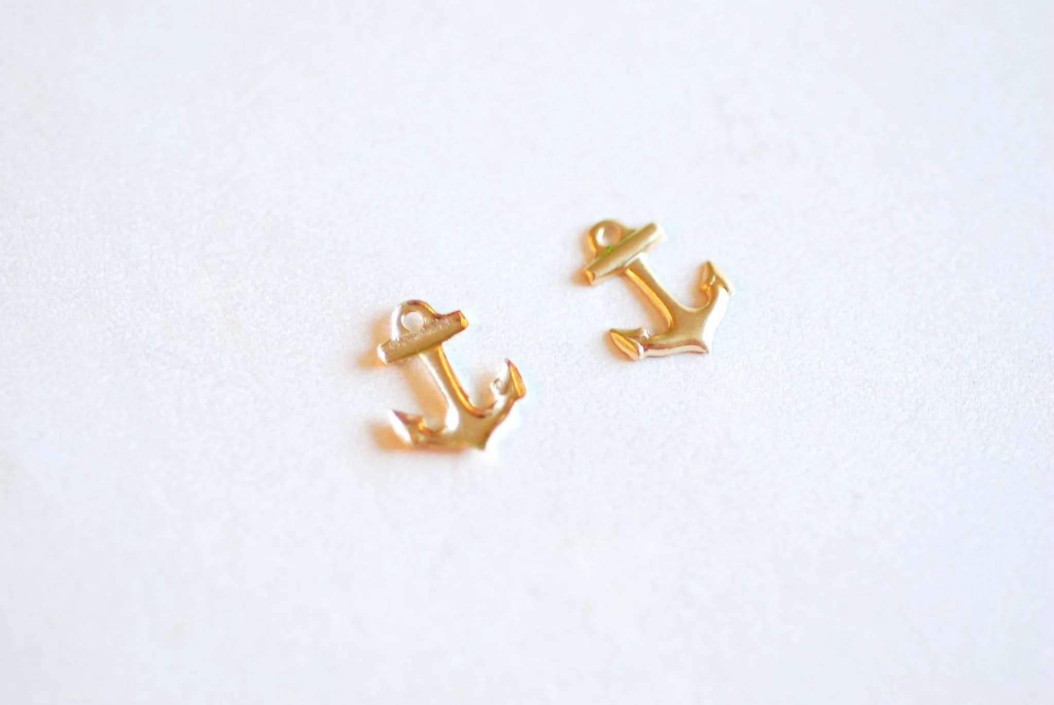 14K Gold Wholesale Filled Anchor Charm - 8.7x11.5mm Anchor Charm 14/20 gf, nautical boat anchor, sea marine, ocean sailing jewelry