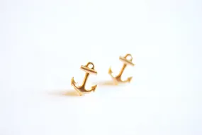 14K Gold Wholesale Filled Anchor Charm - 8.7x11.5mm Anchor Charm 14/20 gf, nautical boat anchor, sea marine, ocean sailing jewelry