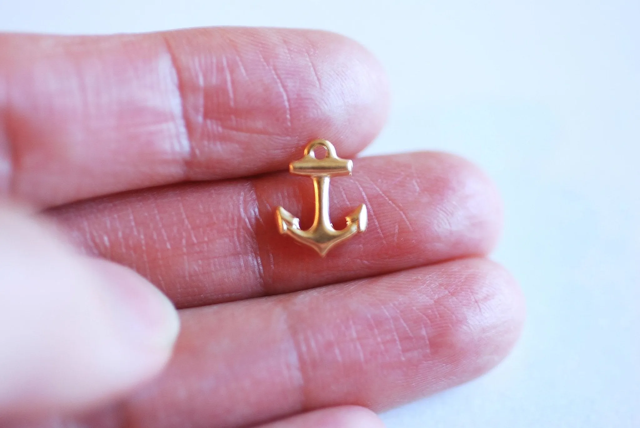 14K Gold Wholesale Filled Anchor Charm - 8.7x11.5mm Anchor Charm 14/20 gf, nautical boat anchor, sea marine, ocean sailing jewelry