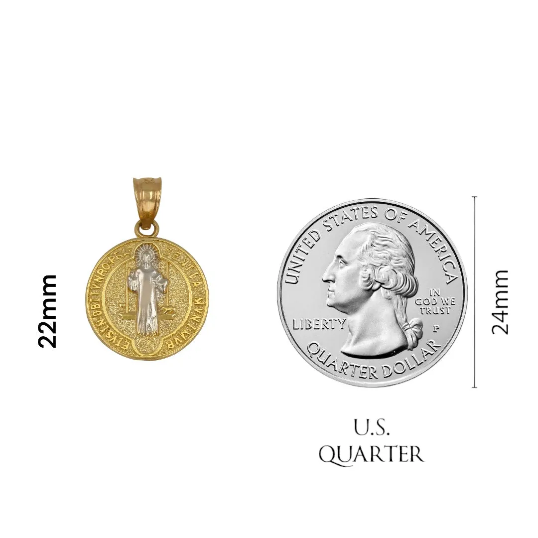 14K Yellow gold coin san benito pendant-227217