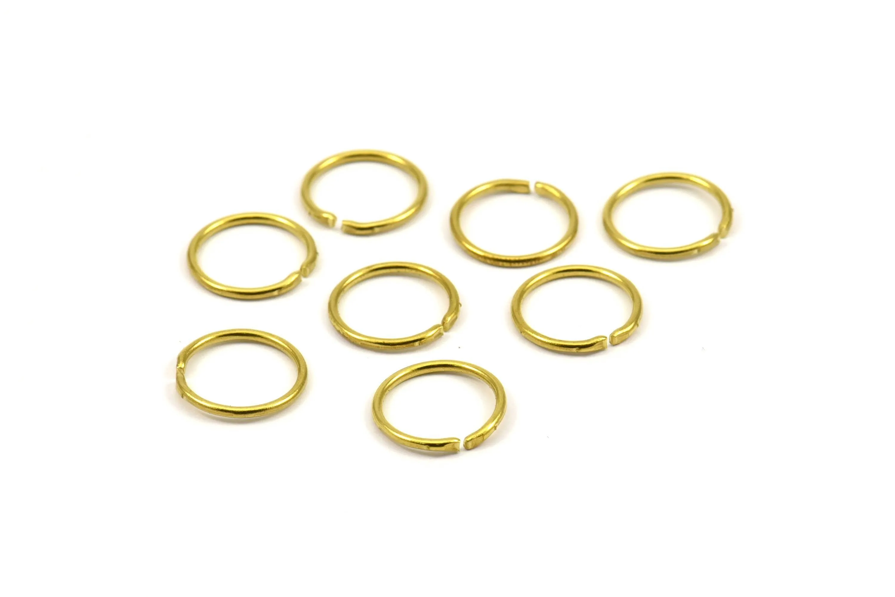 14mm Jump Rings - 50 Raw Brass Jump Rings (14x1.2mm) D0260