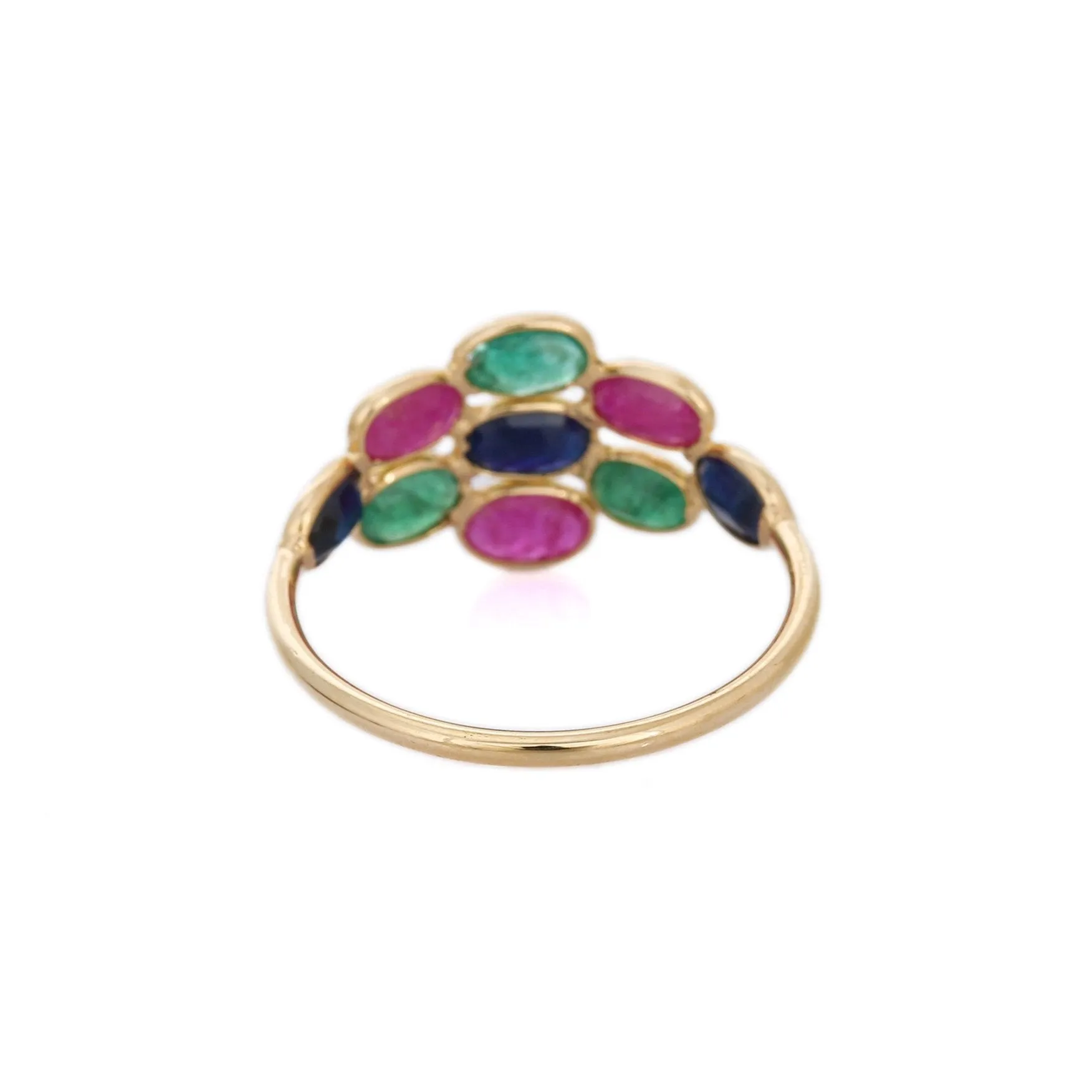 18K Gold ERS Multi Gemstone Ring