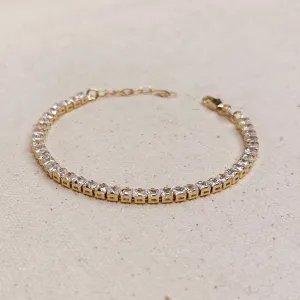 18k Gold Filled 3mm CZ Tennis Bracelet