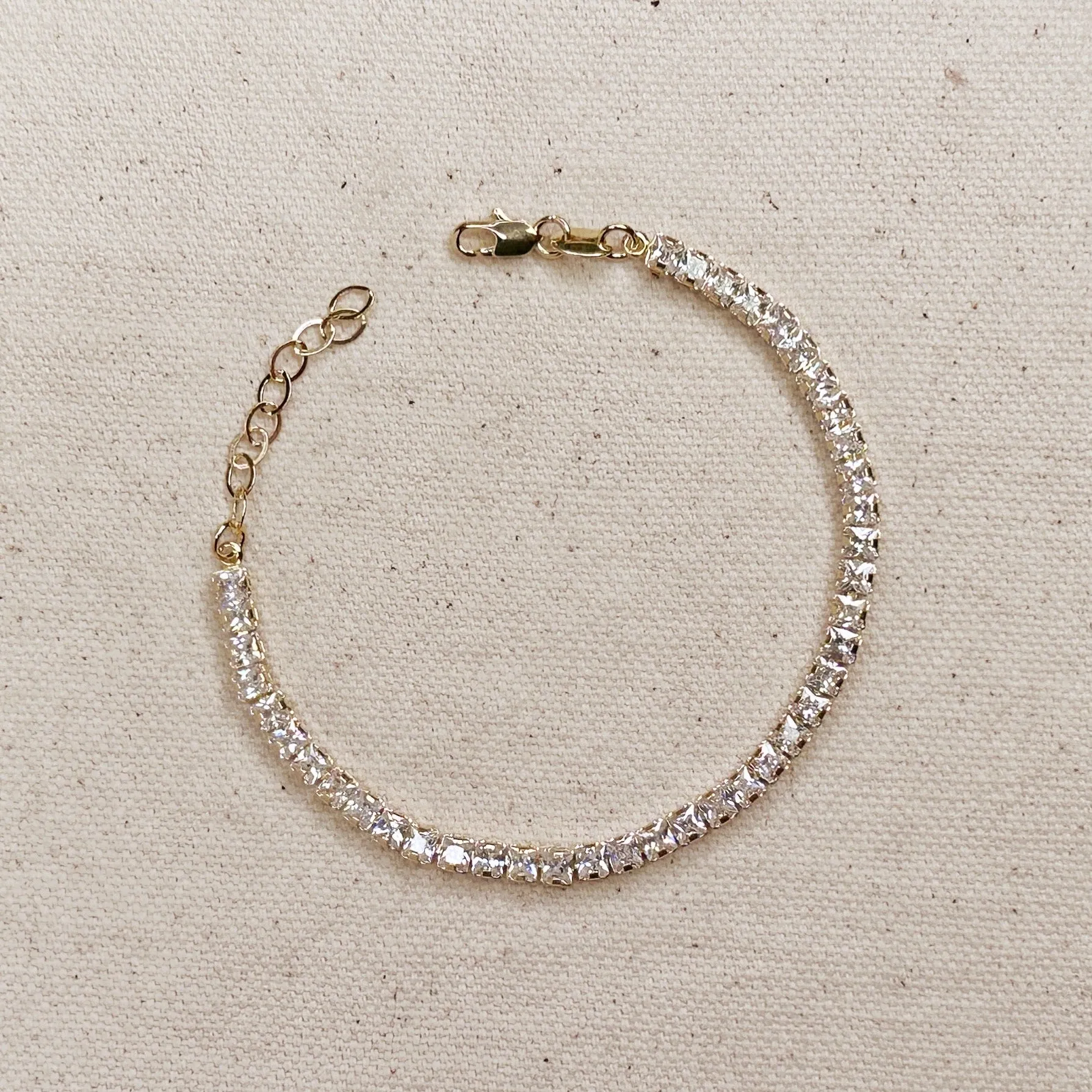 18k Gold Filled 3mm CZ Tennis Bracelet