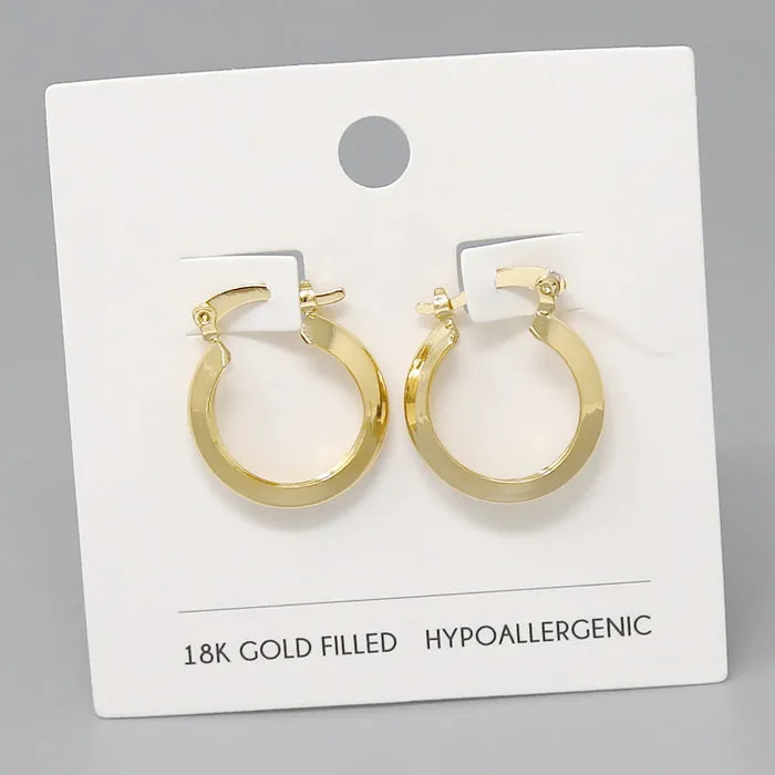 18K Gold Filled Hoop Earrings