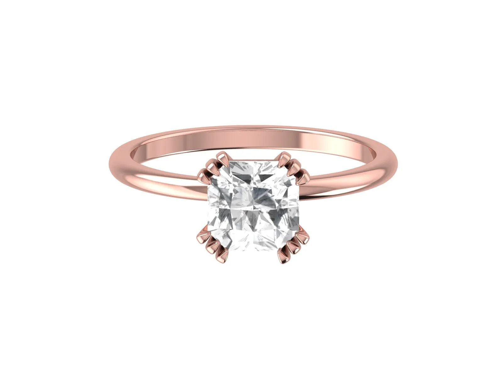 2.00 Carat Radiant Cut Moissanite Engagement Ring