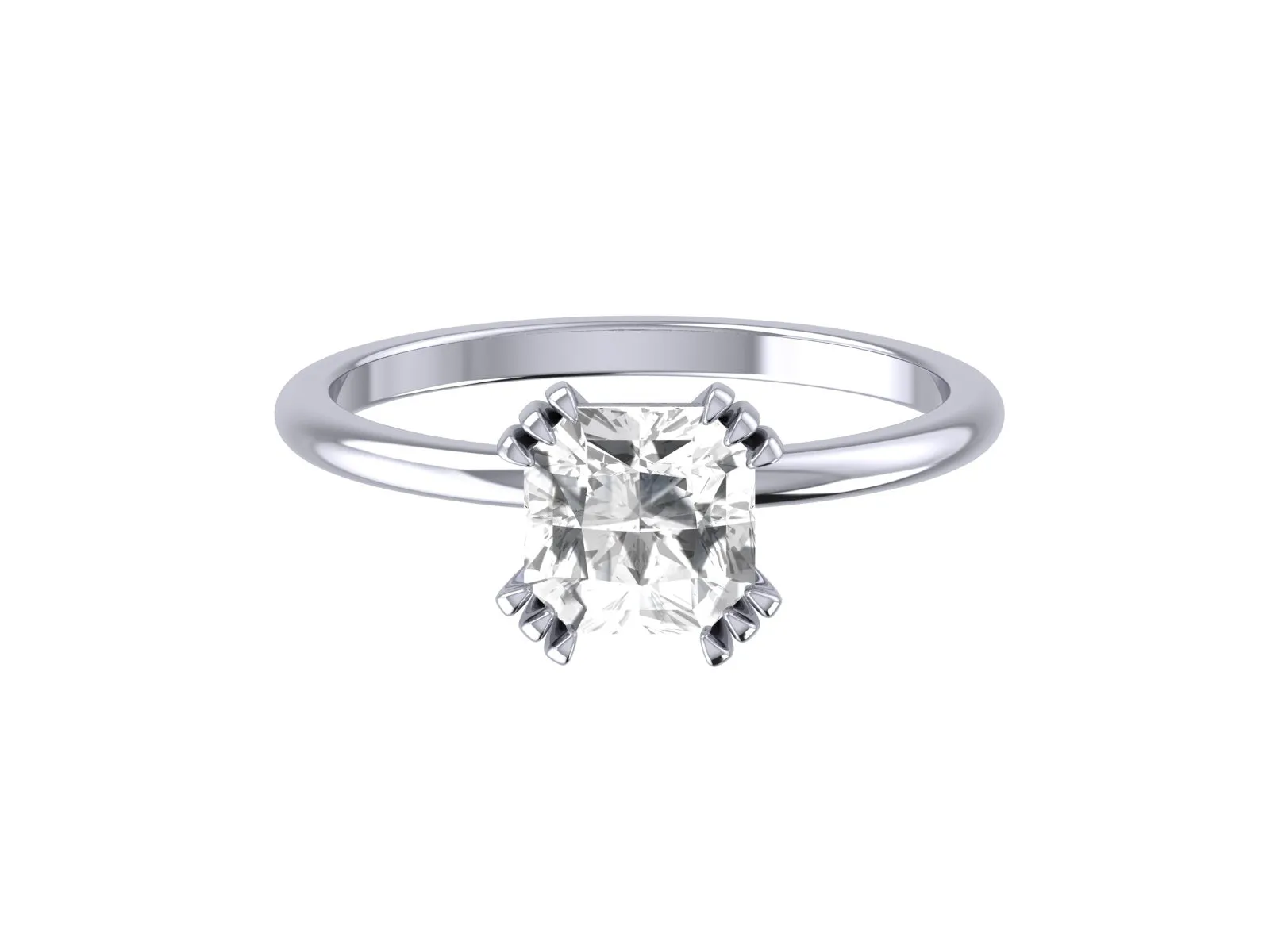 2.00 Carat Radiant Cut Moissanite Engagement Ring