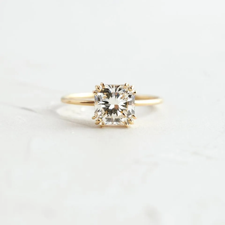 2.00 Carat Radiant Cut Moissanite Engagement Ring