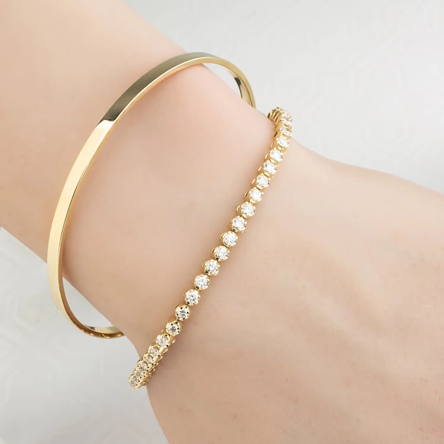 3mm Gold Bangle Bracelet