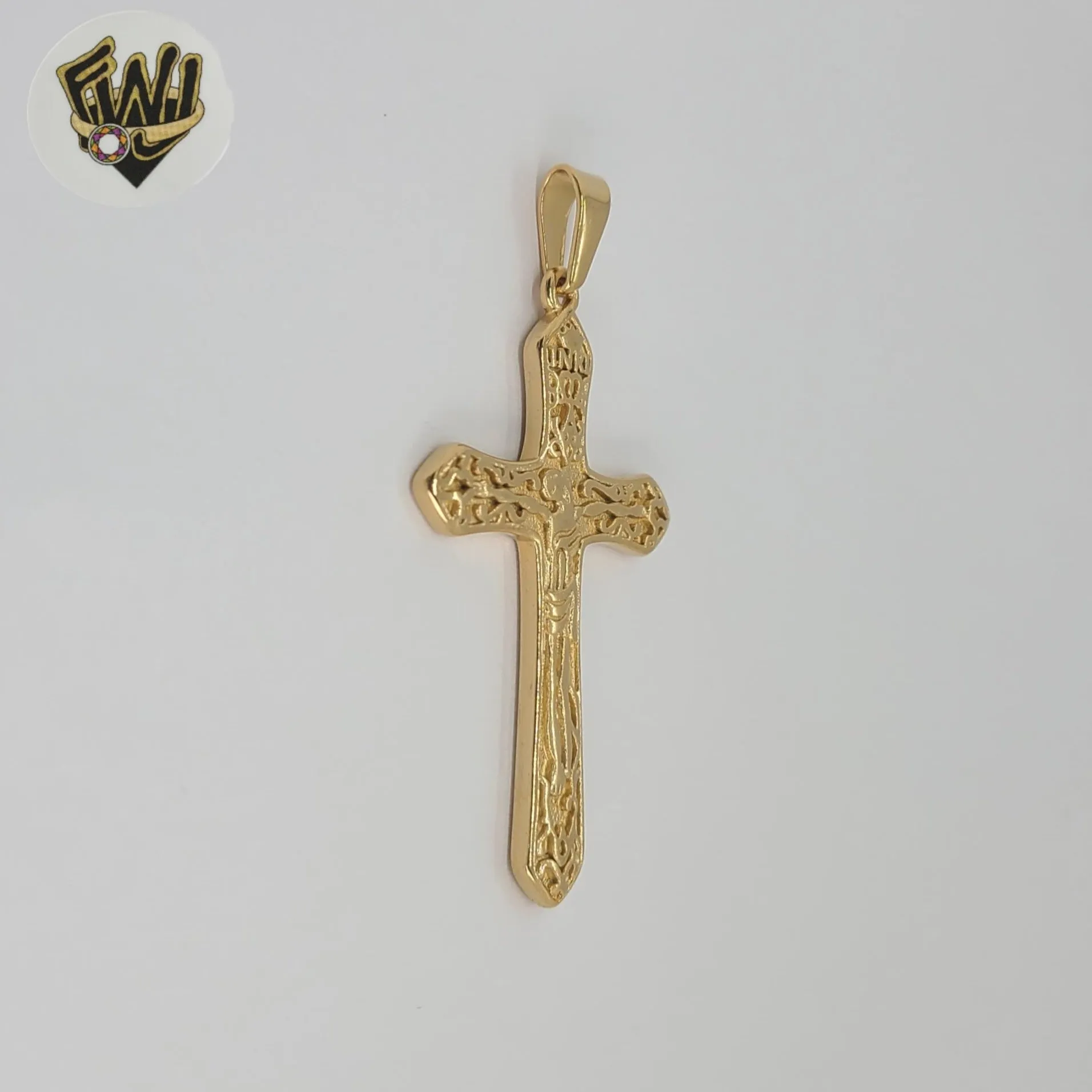 (4-2343) Stainless Steel - Jesus Cross Pendants.