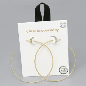 55 MM Basic Hoop Earrings