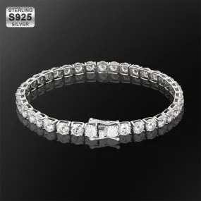 5mm Moissanite White Gold Tennis Bracelet KRKC