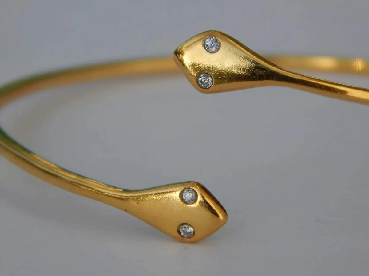 Adjustable Bangle with CZ