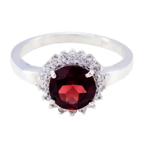 Aesthetic Gemstone Garnet 925 Sterling Silver Rings Gift For Halloween