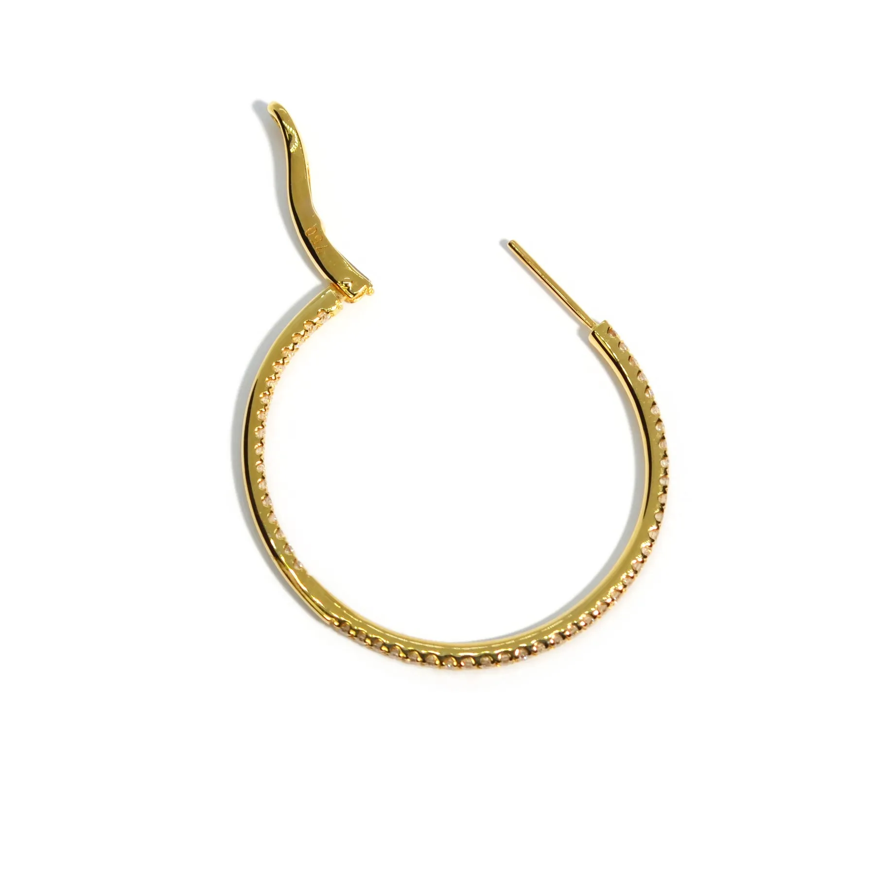 AFJ Diamond Collection - Diamond Hoop Earrings, 18k Yellow Gold