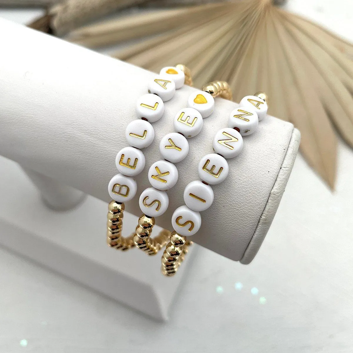 Alphabet Bead Bracelet 14kt Gold Fill