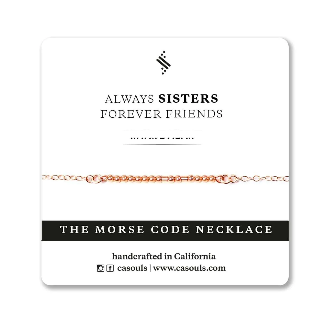 ALWAYS SISTERS - MORSE CODE NECKLACE