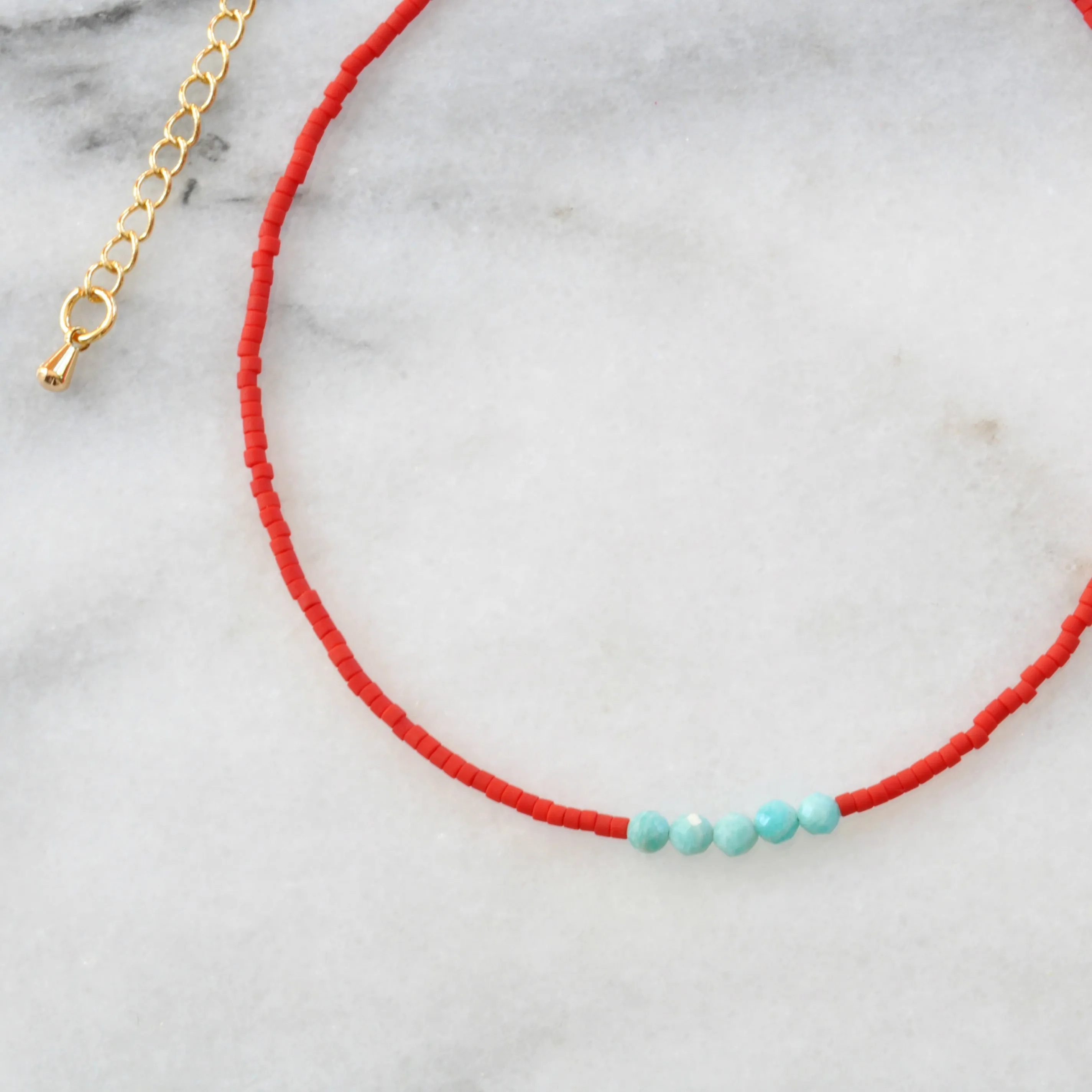 Amazonite Gemstone Choker Necklace