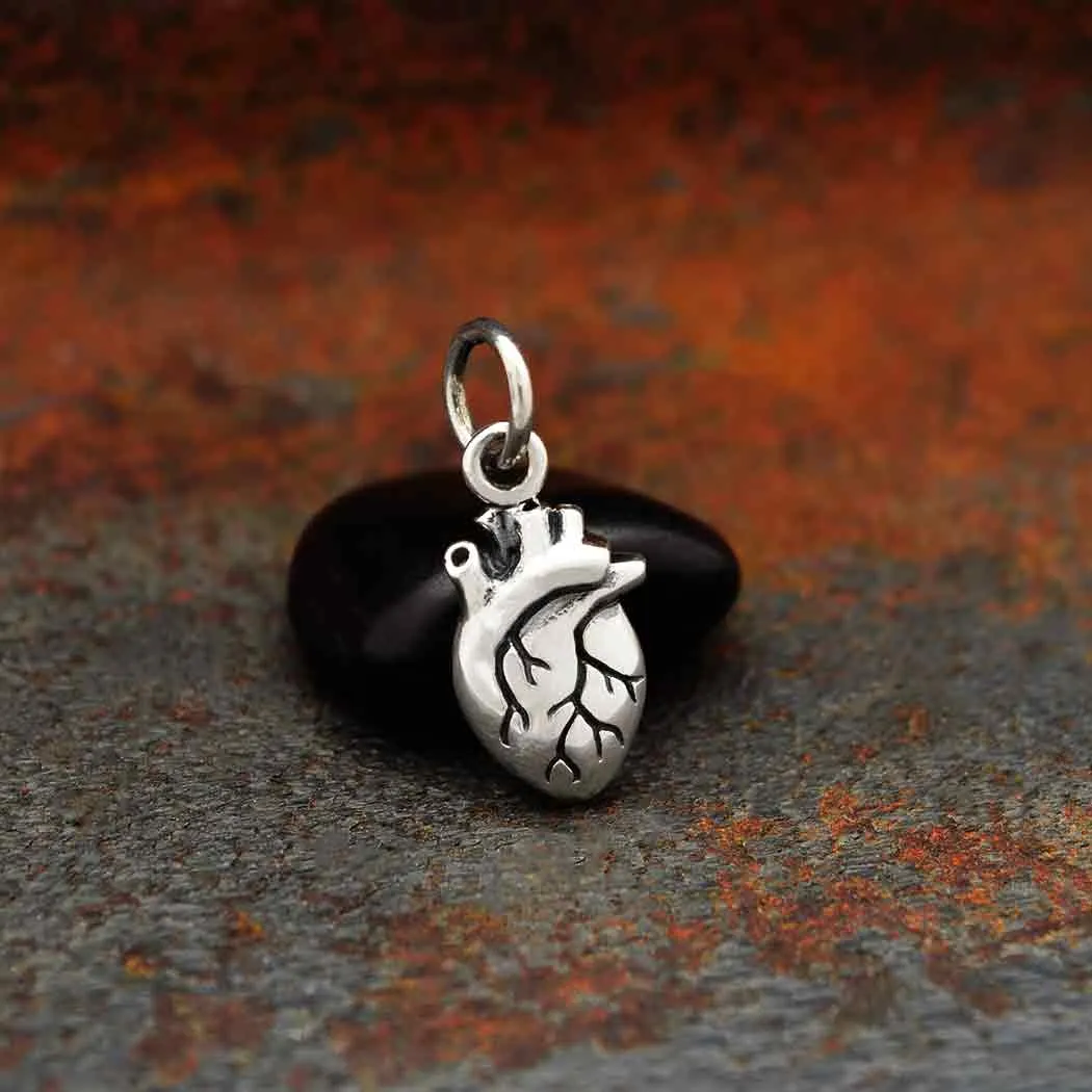 Anatomical Heart Charm Necklace