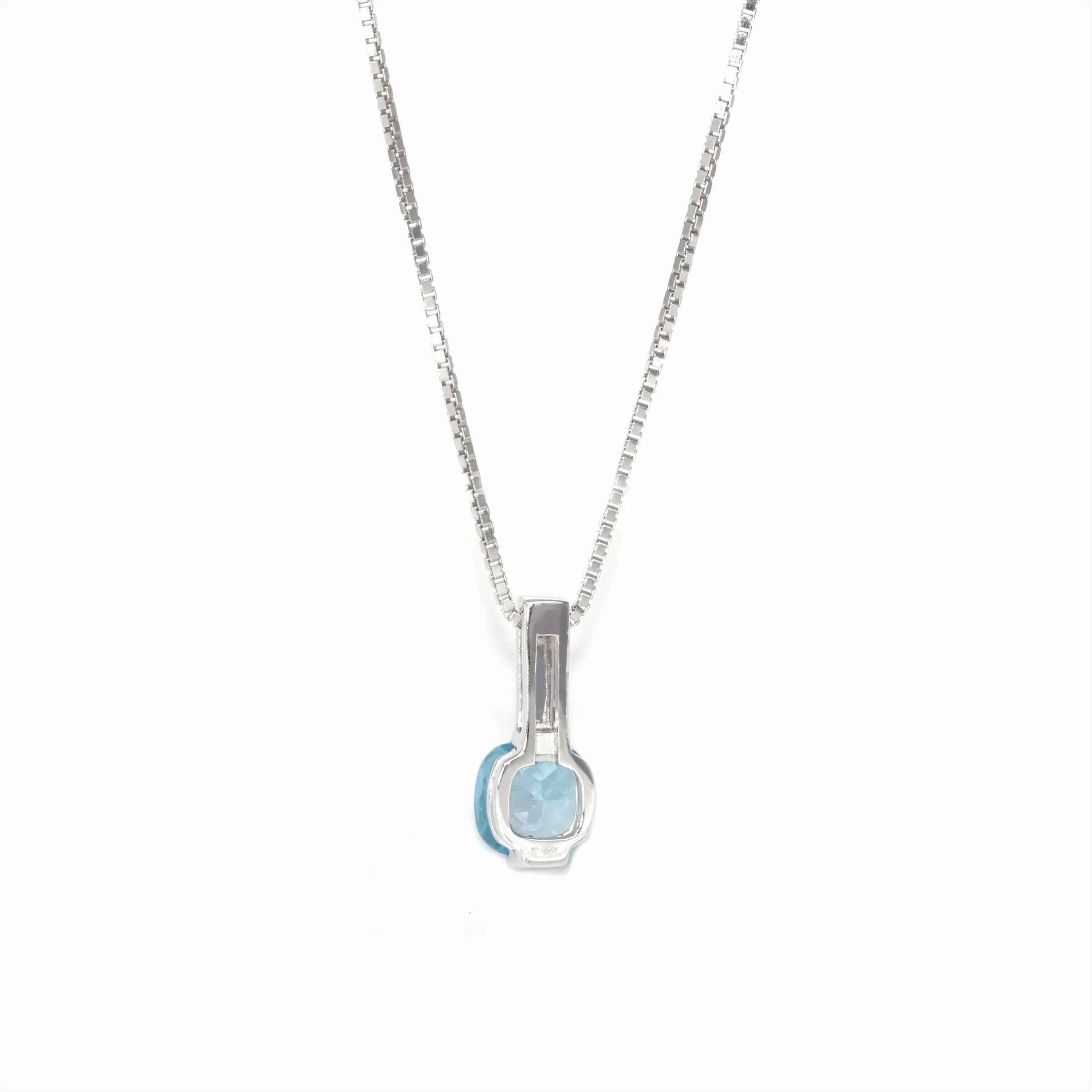 Baikalla? 14k White Gold Natural Topaz Prong Set Necklace