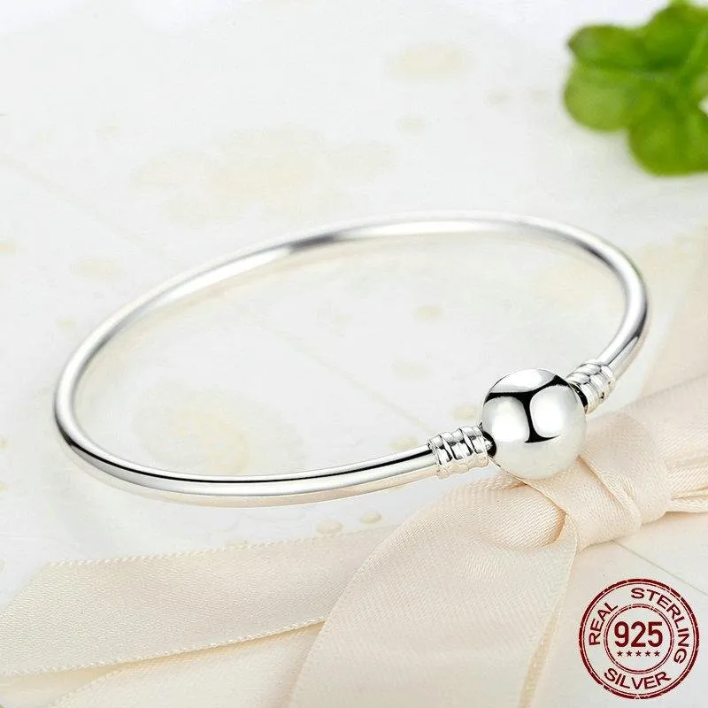 Basic 925 Sterling Silver Bangle Bracelet