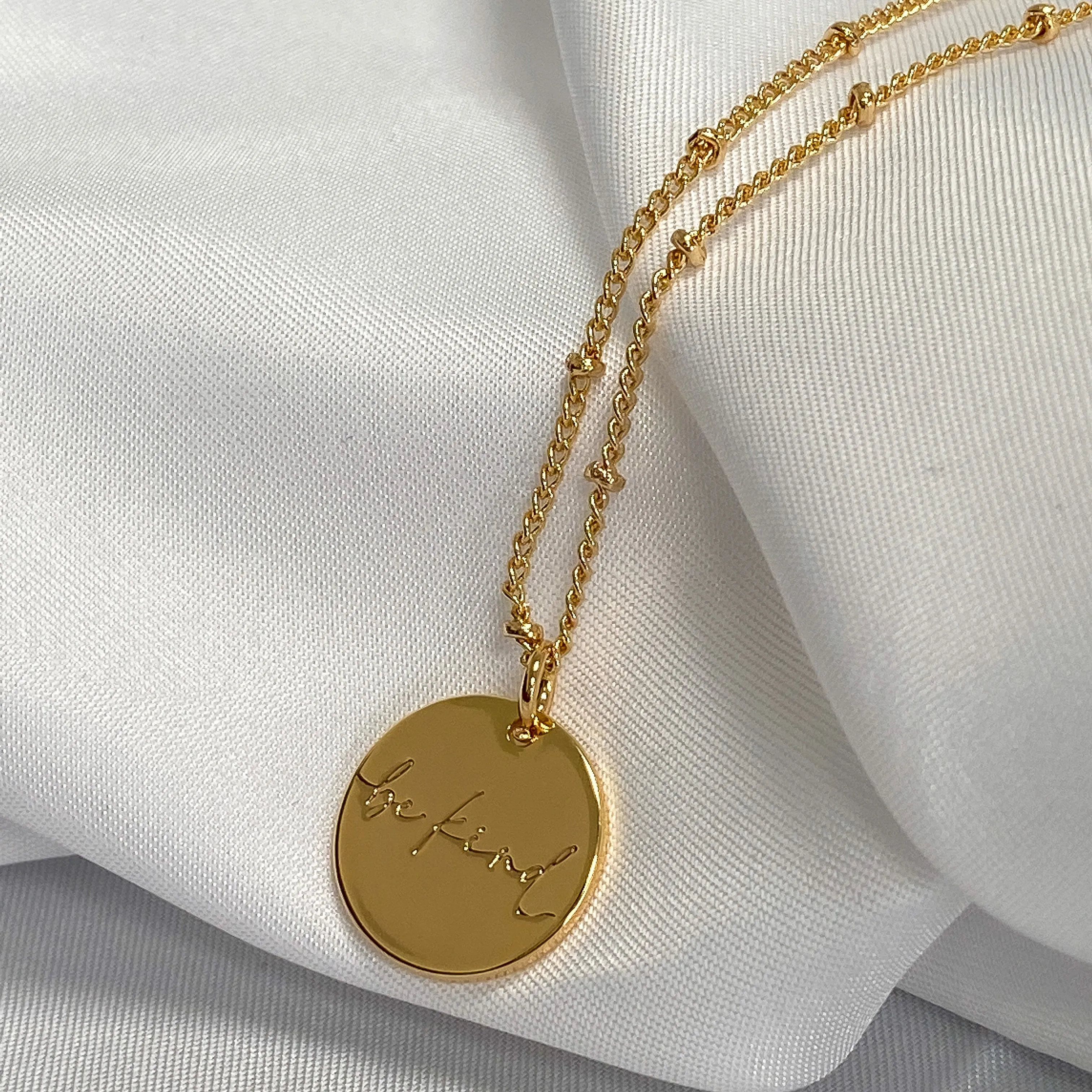 Be Kind Gold Pendant Necklace