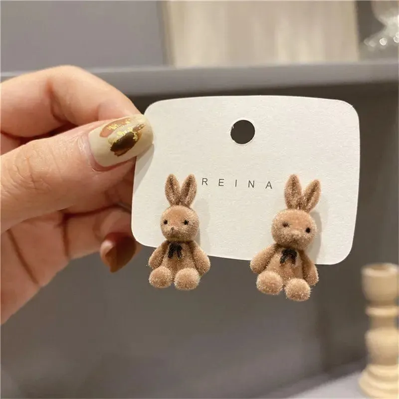 Bear and Rabbit Earrings MK19486