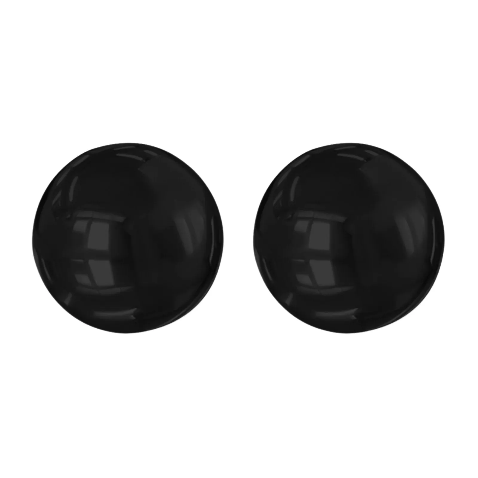 Black Ball Stud Earrings