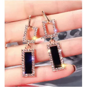 Black Cubic Zirconia Earring