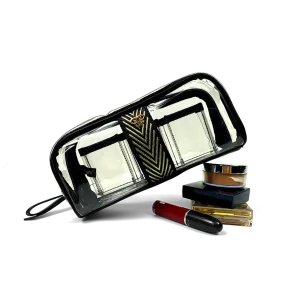 Bombshell Makeup Case -  Gold Chevron