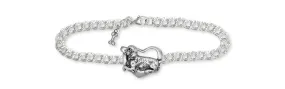 Brittany Dog Bracelet Handmade Sterling Silver Dog Jewelry BR3-B