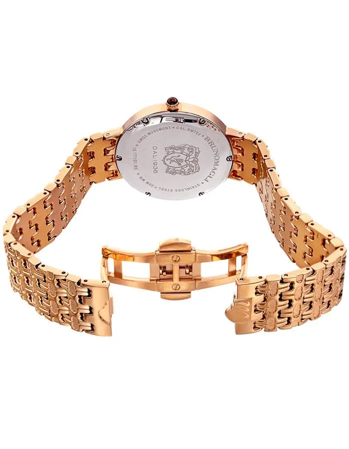 Bruno Magli Womens Isabella Rose Gold-Tone Decorative Link - Bracelet Strap