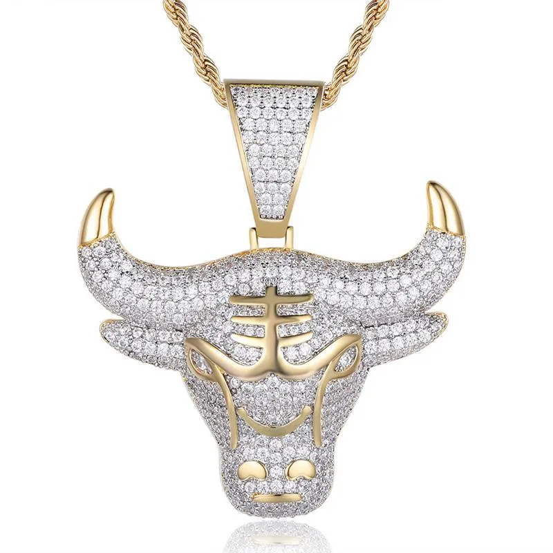 Bull Head Pendant - Gold