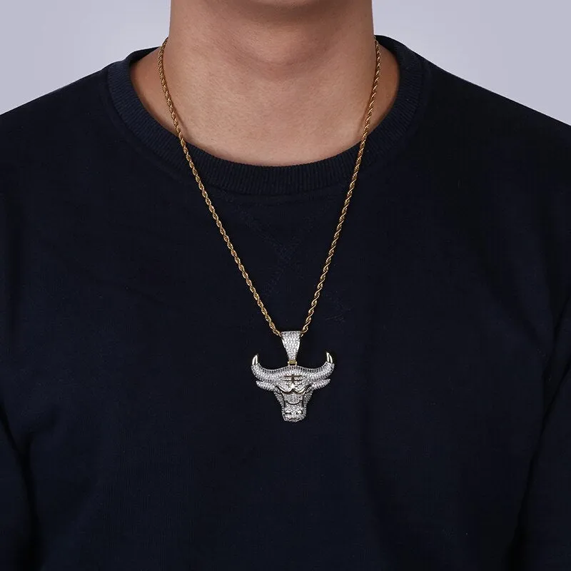 Bull Head Pendant - Gold