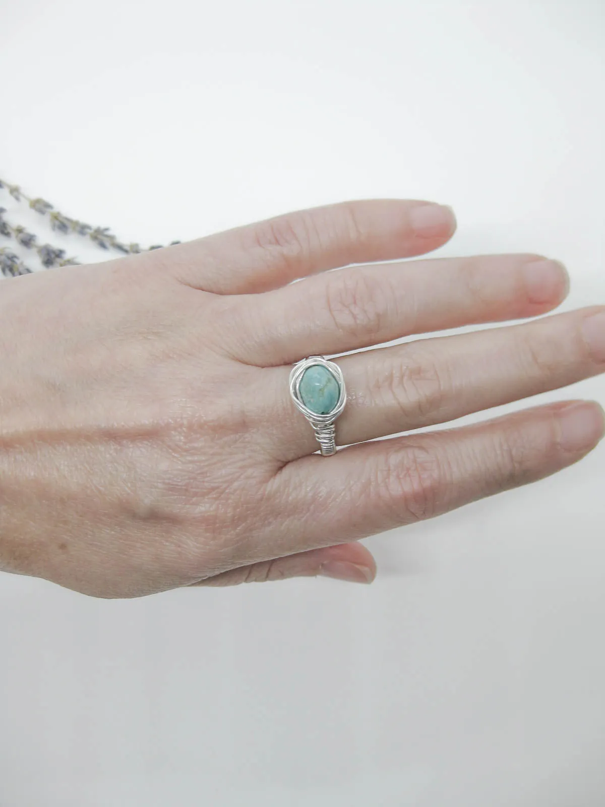 Calla: Turquoise Ring - r47