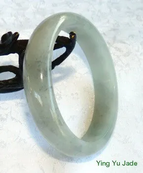 Calm Your Spirit Smoky Hues Old Mine Jadeite Bangle Bracelet 57.5mm (BB2683)