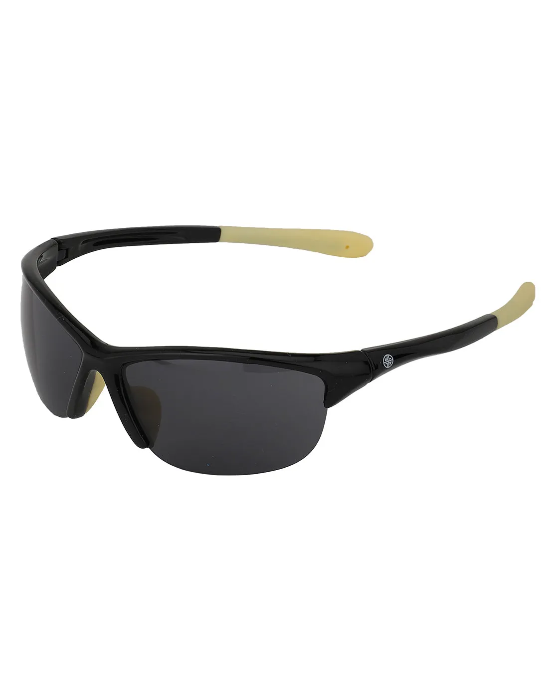 Carlton London Black Lens & Black Sports Sunglasses For Boy