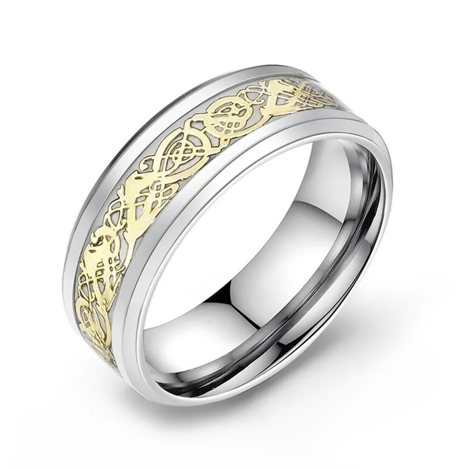 Celtic Dragon Glow In The Dark Ring (Yellow or Blue Glow)