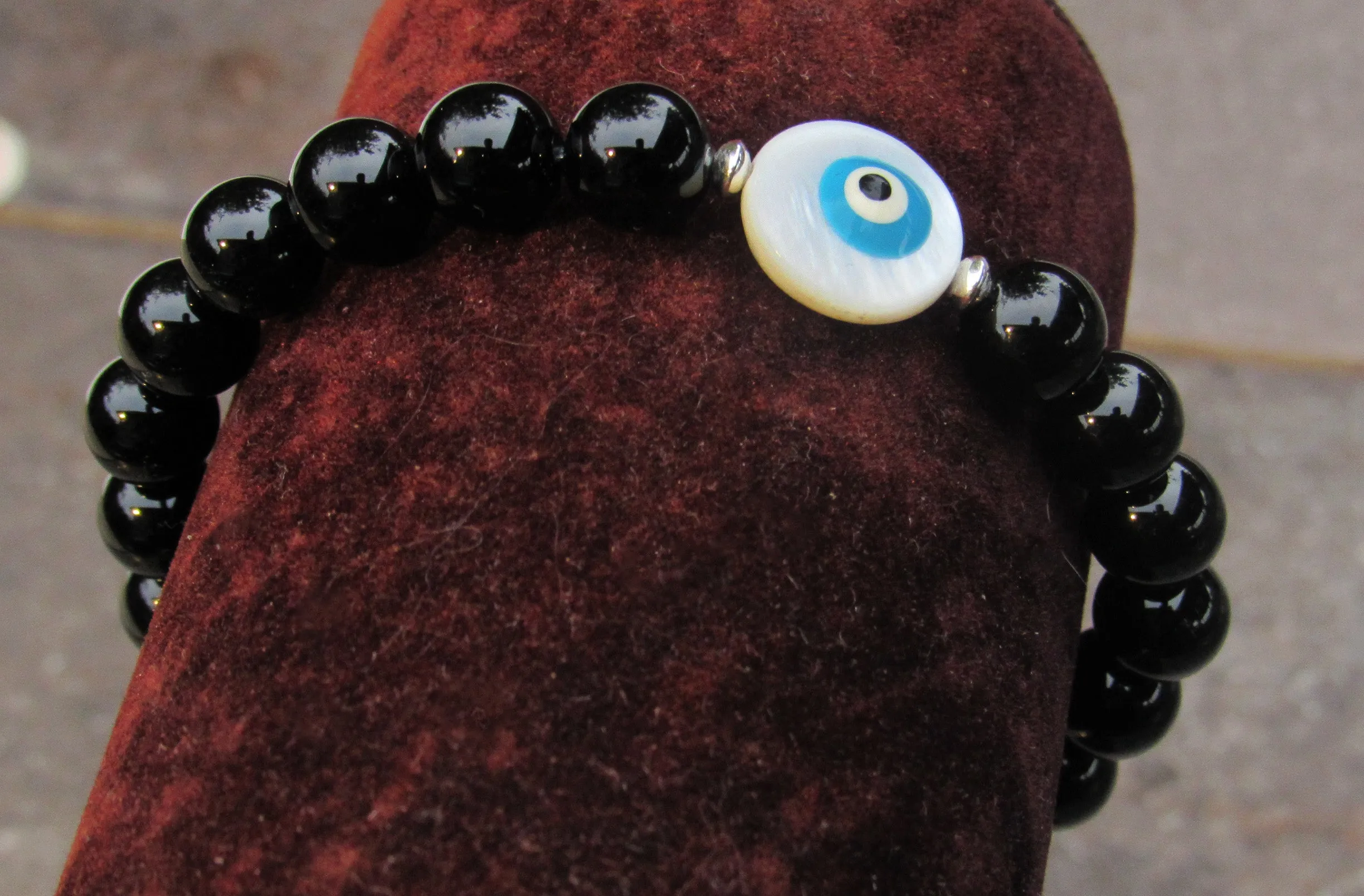 Chunky Evil Eye Protection gemstone Bracelet