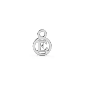 Circle Initial Charm - E | Sterling Silver