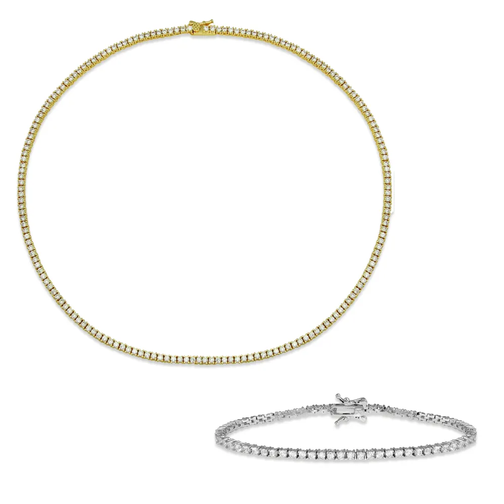 Classic Thin Tennis Choker   Classic Thin Tennis Bracelet