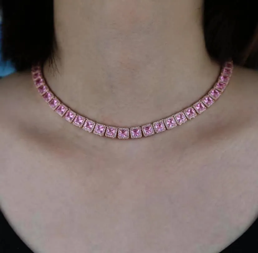 Clustered Square Bling Choker