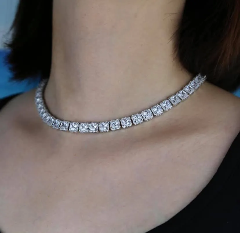 Clustered Square Bling Choker