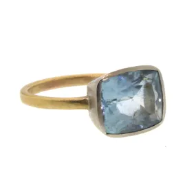 Cushion Aquamarine Ring