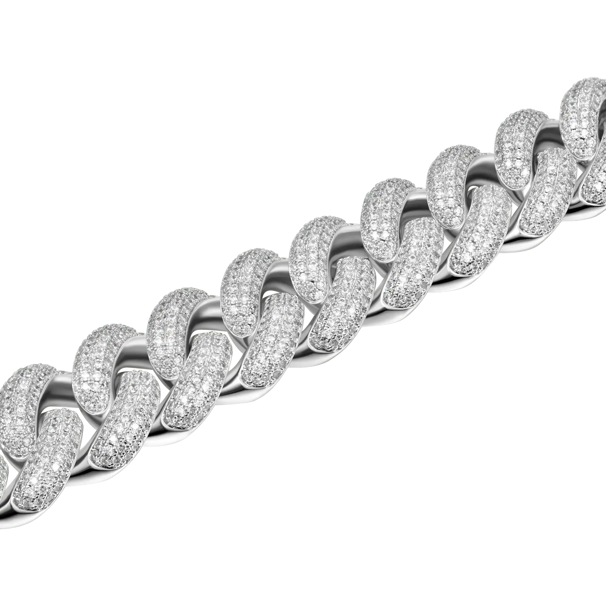 Custom 19mm 4-Row Gems Iced Cuban Link Chain